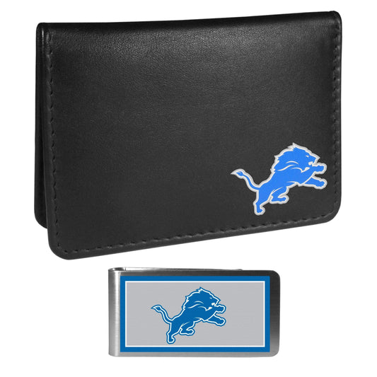 Detroit Lions Weekend Bi-fold Wallet & Color Money Clip - Siskiyou Buckle