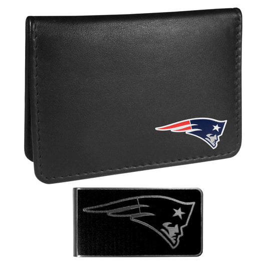 New England Patriots Weekend Bi-fold Wallet & Black Money Clip - Siskiyou Buckle