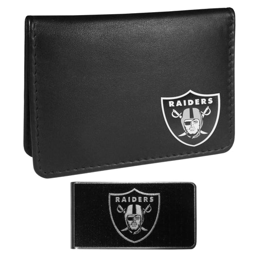Las Vegas Raiders Weekend Bi-fold Wallet & Black Money Clip - Siskiyou Buckle