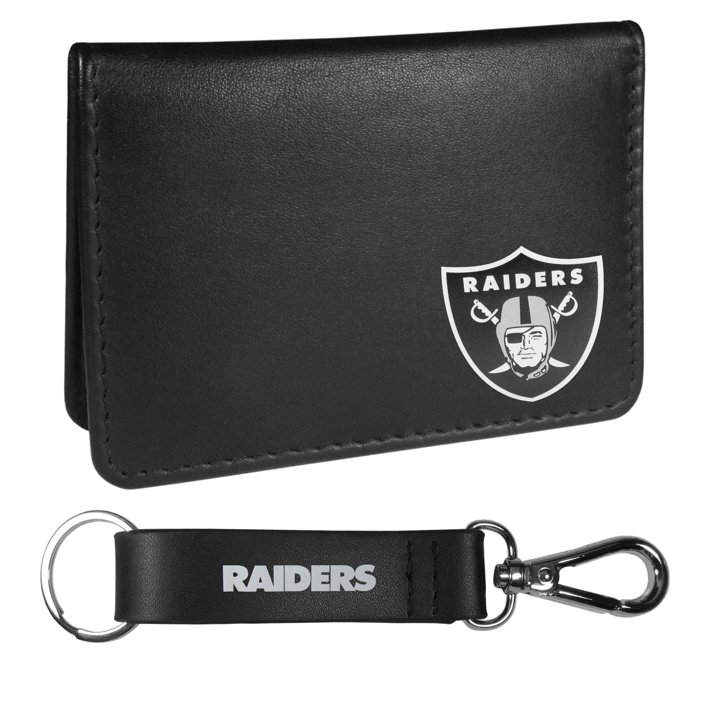 Las Vegas Raiders Weekend Bi-fold Wallet & Strap Key Chain - Siskiyou Buckle