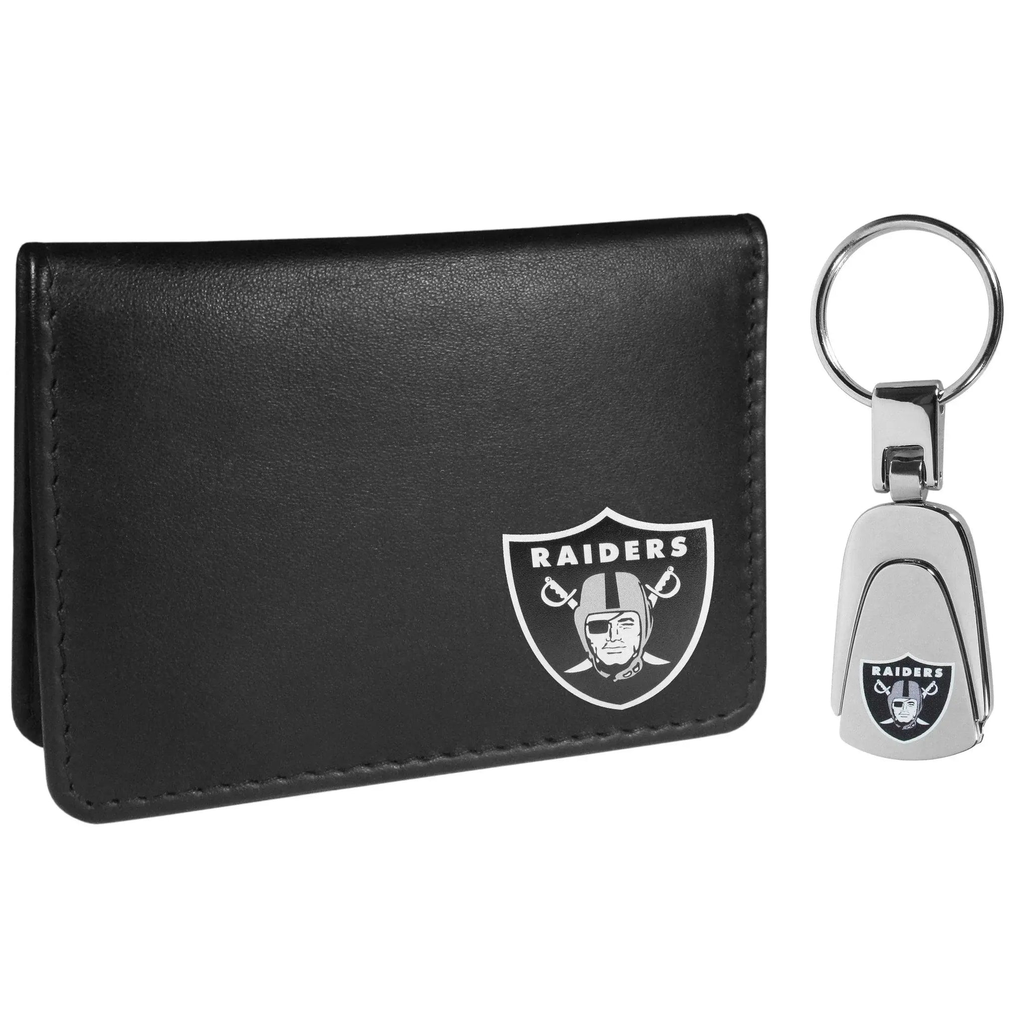 Las Vegas Raiders Weekend Bi-fold Wallet & Steel Key Chain - Siskiyou Buckle - Flyclothing LLC