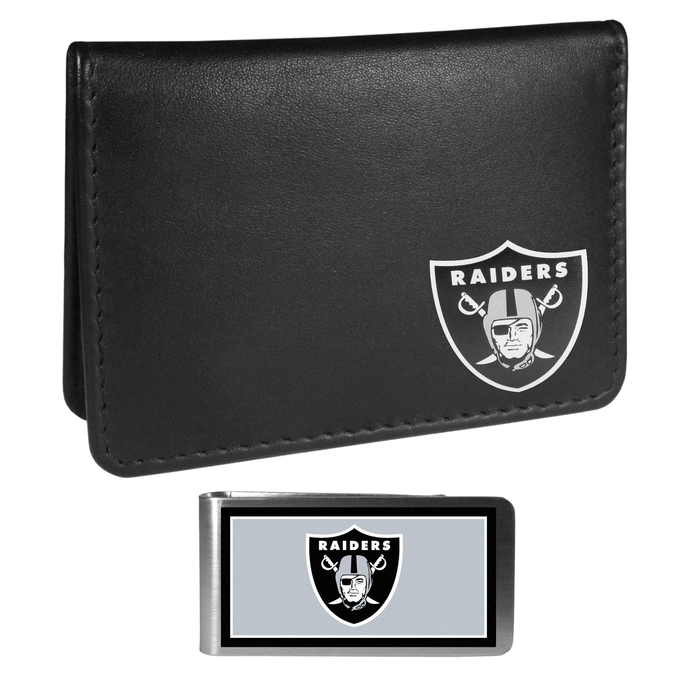 Las Vegas Raiders Weekend Bi-fold Wallet & Color Money Clip - Siskiyou Buckle