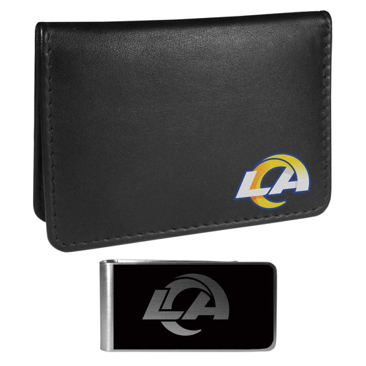 Los Angeles Rams Weekend Bi-fold Wallet & Black Money Clip - Flyclothing LLC
