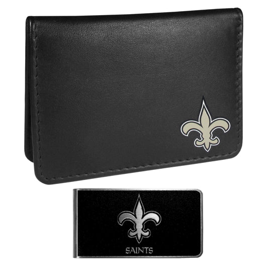 New Orleans Saints Weekend Bi-fold Wallet & Black Money Clip - Siskiyou Buckle