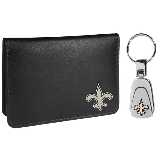 New Orleans Saints Weekend Bi-fold Wallet & Steel Key Chain - Flyclothing LLC