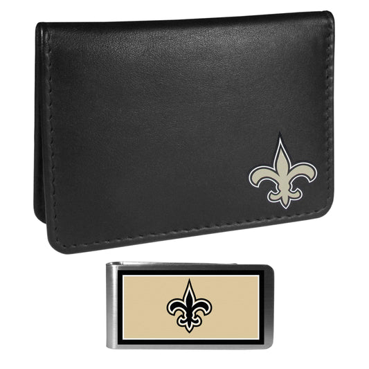 New Orleans Saints Weekend Bi-fold Wallet & Color Money Clip - Siskiyou Buckle