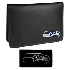 Seattle Seahawks Weekend Bi-fold Wallet & Black Money Clip - Siskiyou Buckle