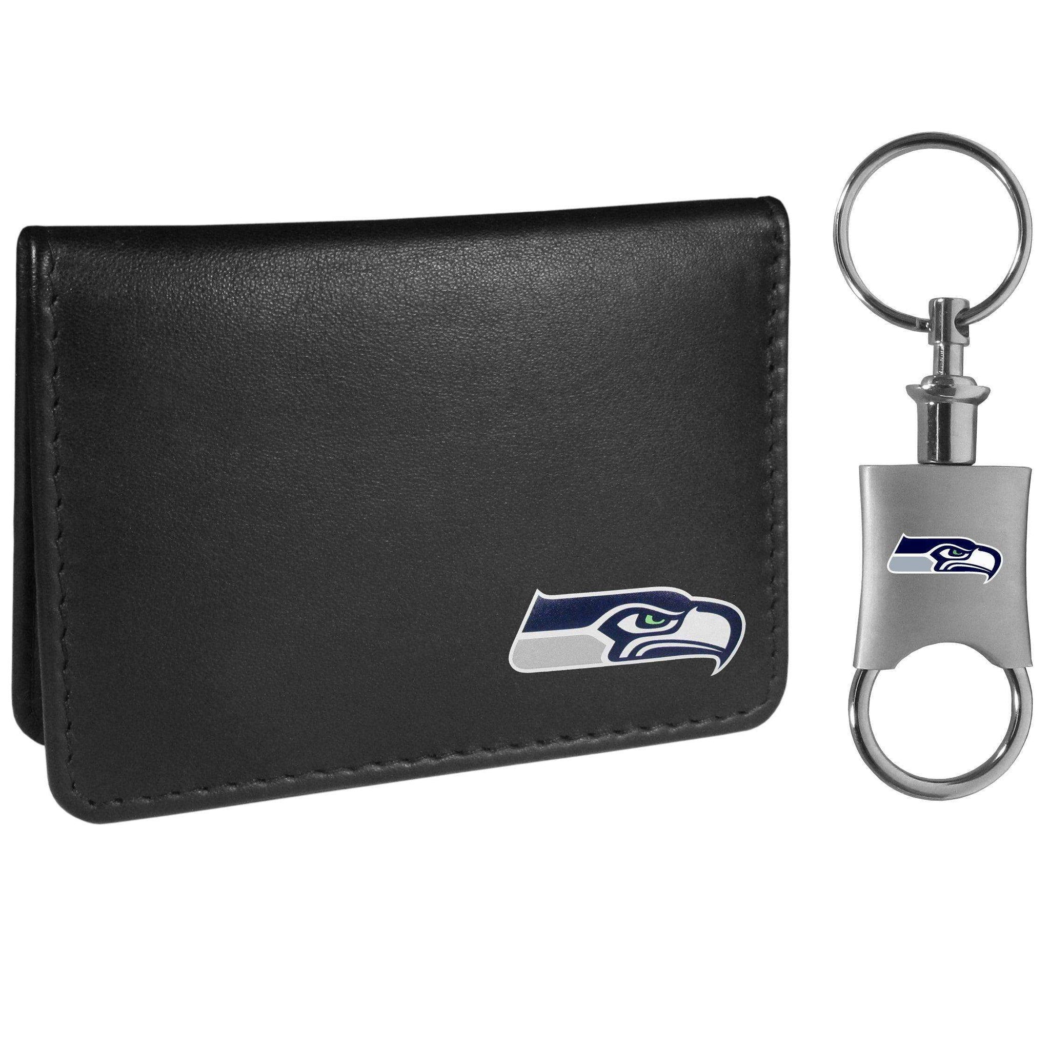Seattle Seahawks Weekend Bi-fold Wallet & Valet Key Chain - Siskiyou Buckle - Flyclothing LLC