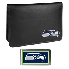 Seattle Seahawks Weekend Bi-fold Wallet & Color Money Clip - Siskiyou Buckle