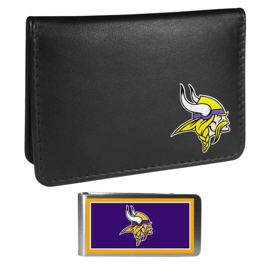 Minnesota Vikings Weekend Bi-fold Wallet & Color Money Clip - Siskiyou Buckle