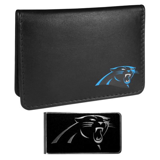 Carolina Panthers Weekend Bi-fold Wallet & Black Money Clip - Siskiyou Buckle