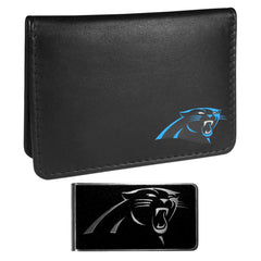 Carolina Panthers Weekend Bi-fold Wallet & Black Money Clip - Siskiyou Buckle