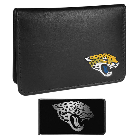 Jacksonville Jaguars Weekend Bi-fold Wallet & Black Money Clip - Siskiyou Buckle