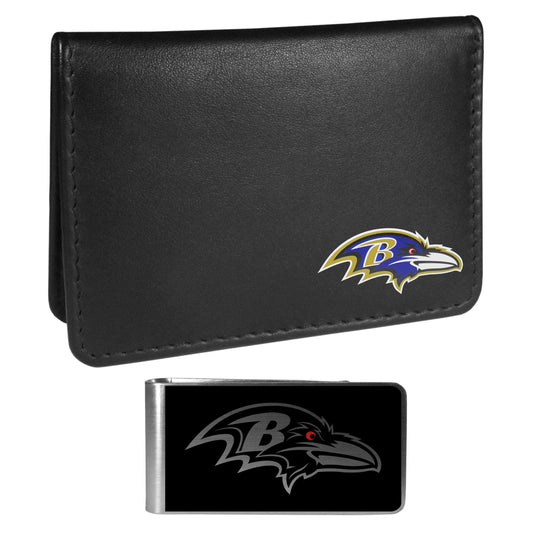 Baltimore Ravens Weekend Bi-fold Wallet & Black Money Clip - Siskiyou Buckle