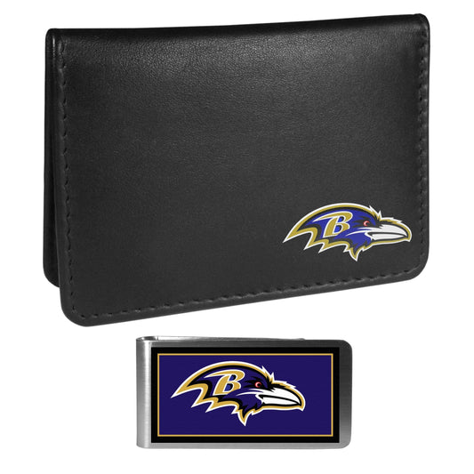 Baltimore Ravens Weekend Bi-fold Wallet & Color Money Clip - Siskiyou Buckle