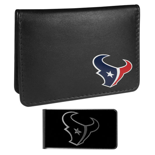 Houston Texans Weekend Bi-fold Wallet & Black Money Clip - Siskiyou Buckle