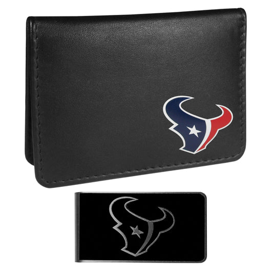 Houston Texans Weekend Bi-fold Wallet & Black Money Clip - Flyclothing LLC