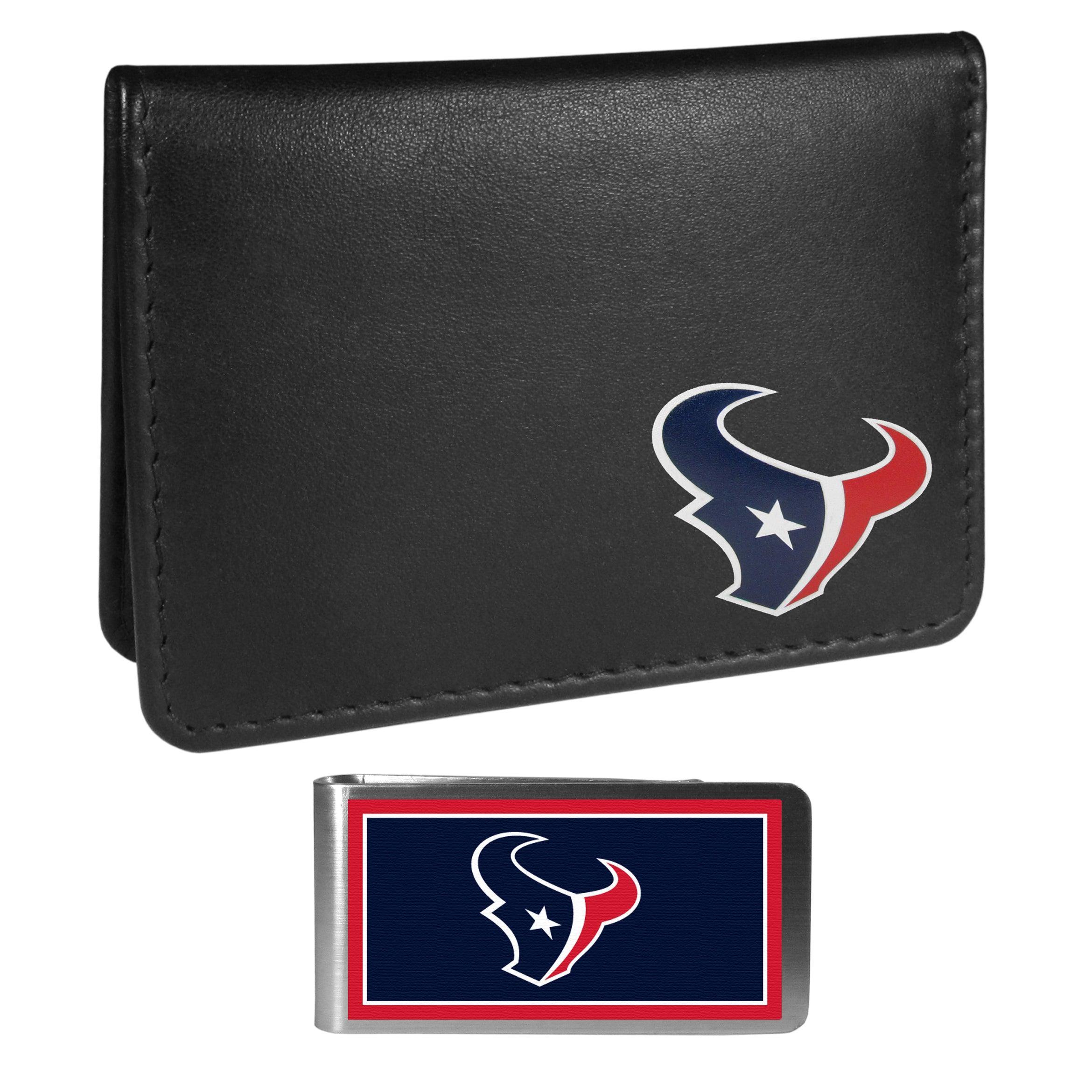 Houston Texans Weekend Bi-fold Wallet & Color Money Clip - Siskiyou Buckle