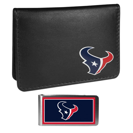 Houston Texans Weekend Bi-fold Wallet & Color Money Clip - Siskiyou Buckle