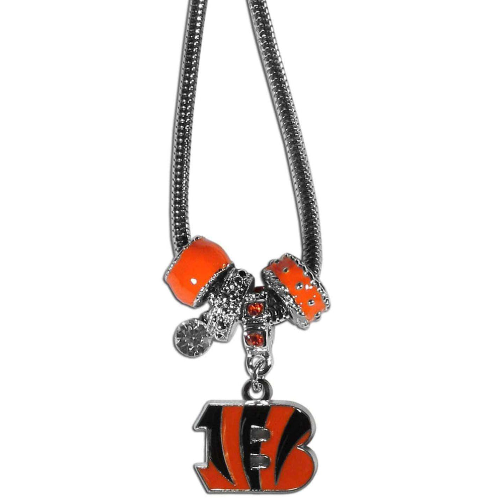 Cincinnati Bengals Euro Bead Necklace - Siskiyou Buckle - Flyclothing LLC
