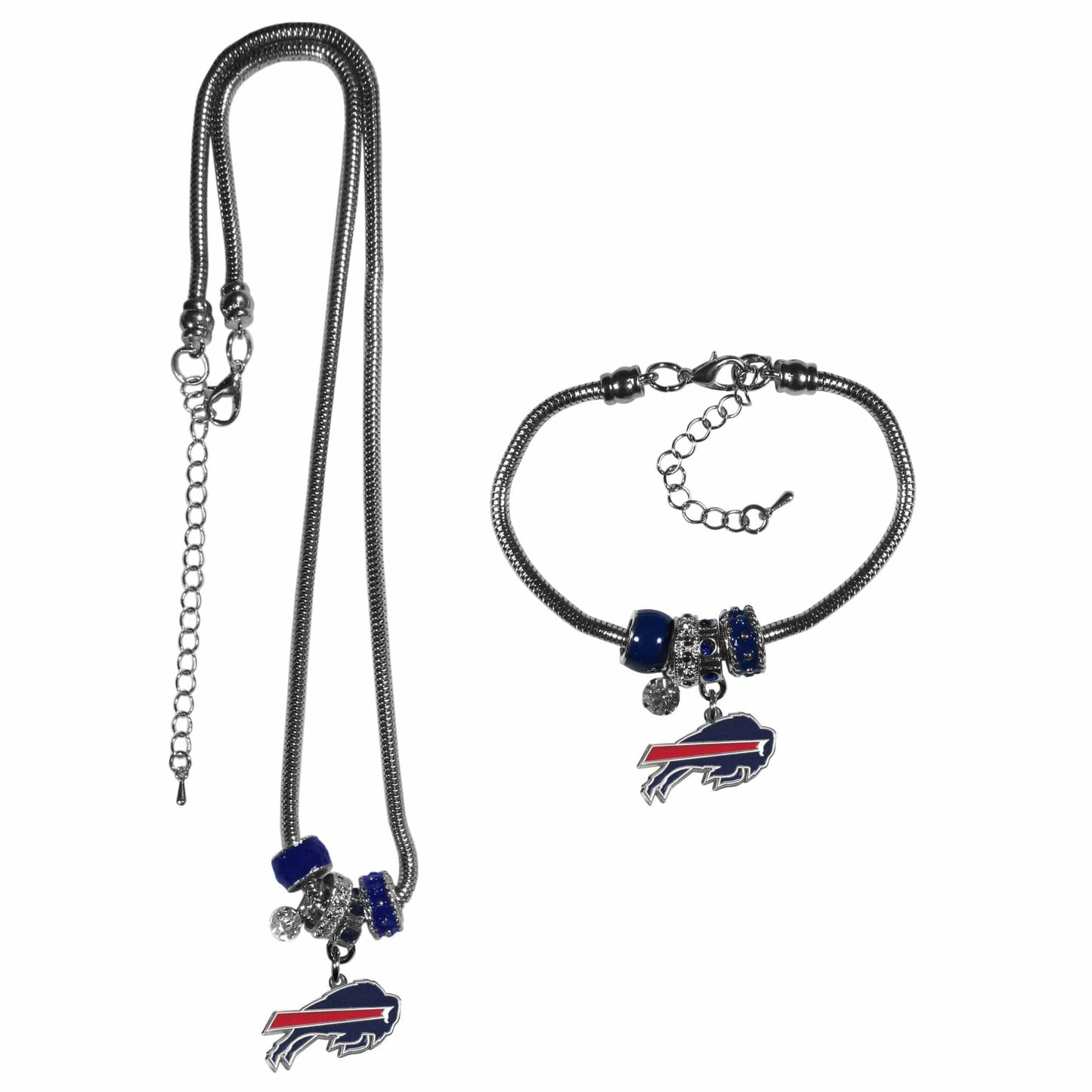 Buffalo Bills Euro Bead Necklace and Bracelet Set - Siskiyou Buckle - Flyclothing LLC
