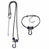 Indianapolis Colts Euro Bead Necklace and Bracelet Set - Siskiyou Buckle - Flyclothing LLC
