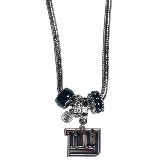 New York Giants Euro Bead Necklace - Siskiyou Buckle