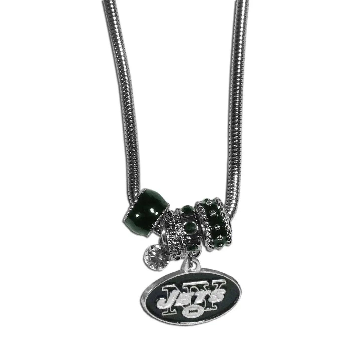New York Jets Euro Bead Necklace - Siskiyou Buckle - Flyclothing LLC