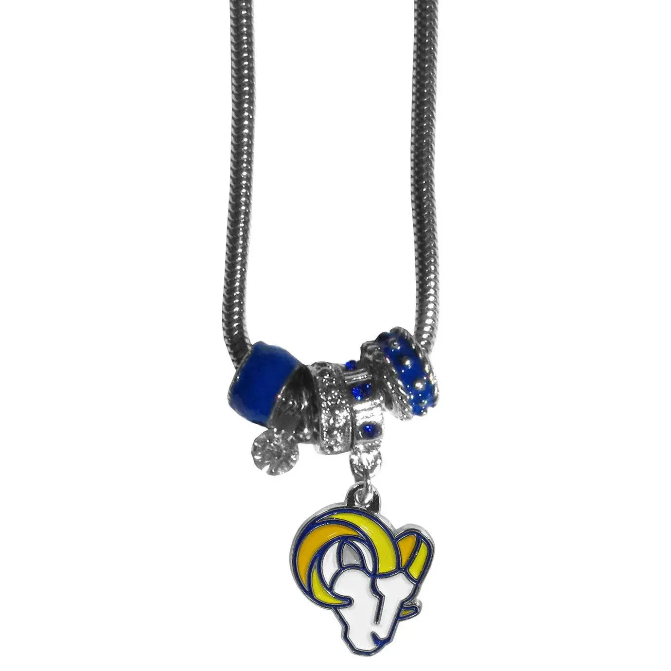 Los Angeles Rams Euro Bead Necklace - Siskiyou Buckle - Flyclothing LLC