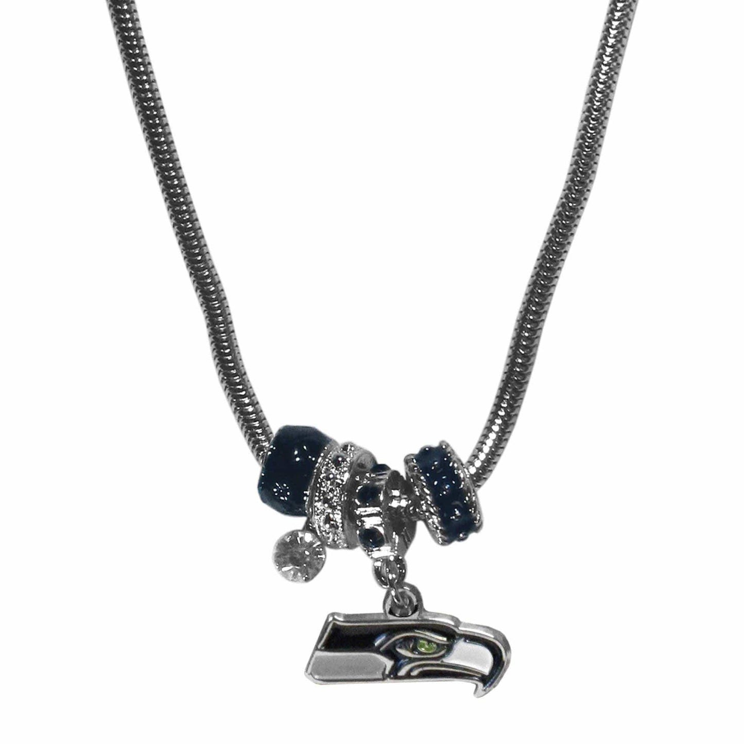 Seattle Seahawks Euro Bead Necklace - Siskiyou Buckle - Flyclothing LLC