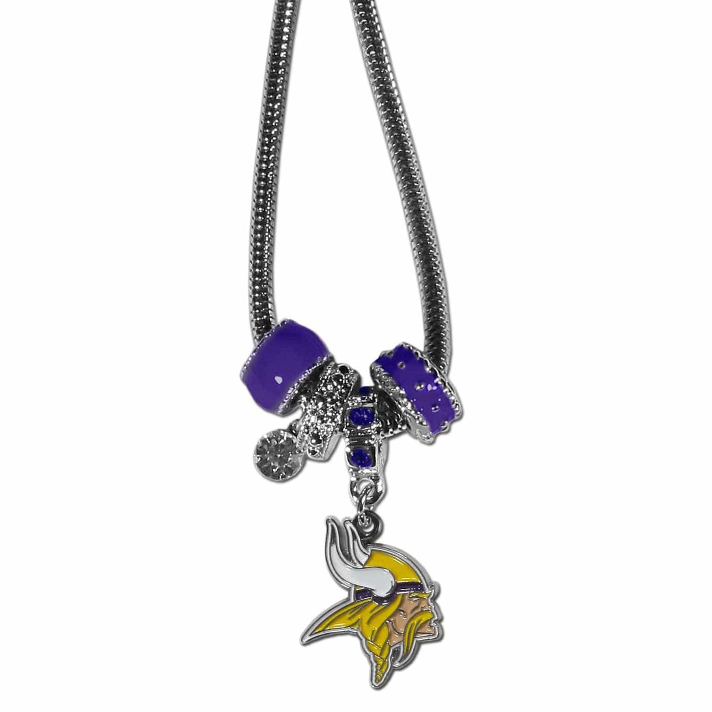 Minnesota Vikings Euro Bead Necklace - Siskiyou Buckle - Flyclothing LLC