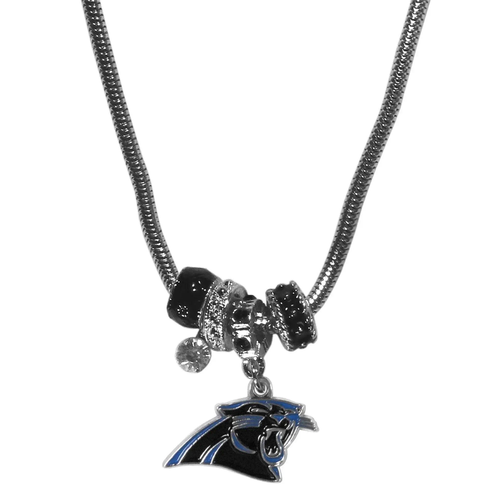 Carolina Panthers Euro Bead Necklace - Siskiyou Buckle - Flyclothing LLC
