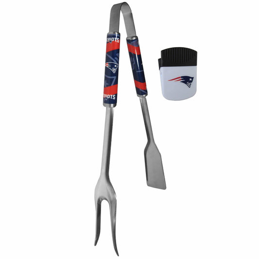 New England Patriots 3 in 1 BBQ Tool and Chip Clip - Siskiyou Buckle