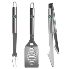 Miami Dolphins 3 pc Stainless Steel BBQ Set - Flyclothing LLC