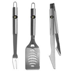 New Orleans Saints 3 pc Stainless Steel BBQ Set - Flyclothing LLC