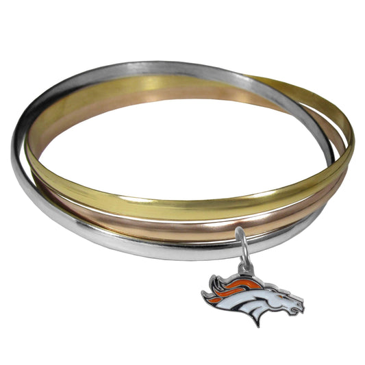 Denver Broncos Tri-color Bangle Bracelet - Flyclothing LLC