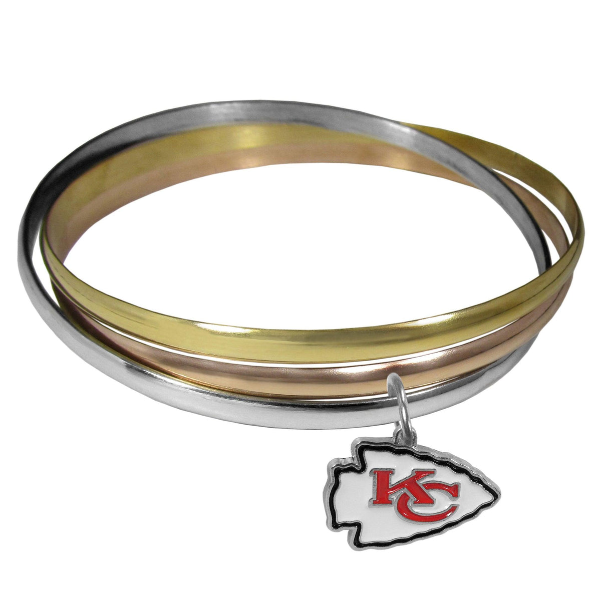 Kansas City Chiefs Tri-color Bangle Bracelet - Flyclothing LLC