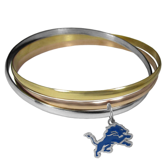 Detroit Lions Tri-color Bangle Bracelet - Flyclothing LLC