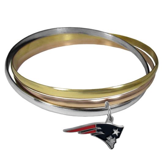 New England Patriots Tri-color Bangle Bracelet - Flyclothing LLC