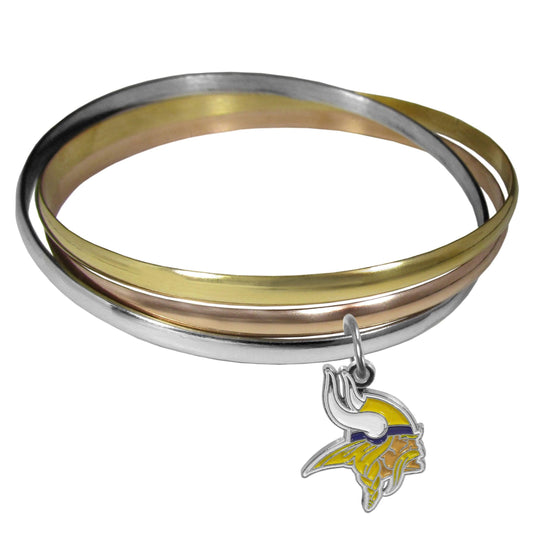 Minnesota Vikings Tri-color Bangle Bracelet - Flyclothing LLC