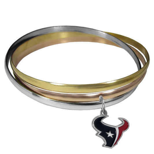 Houston Texans Tri-color Bangle Bracelet - Flyclothing LLC