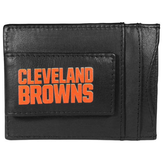 Cleveland Browns Logo Leather Cash and Cardholder - Flyclothing LLC