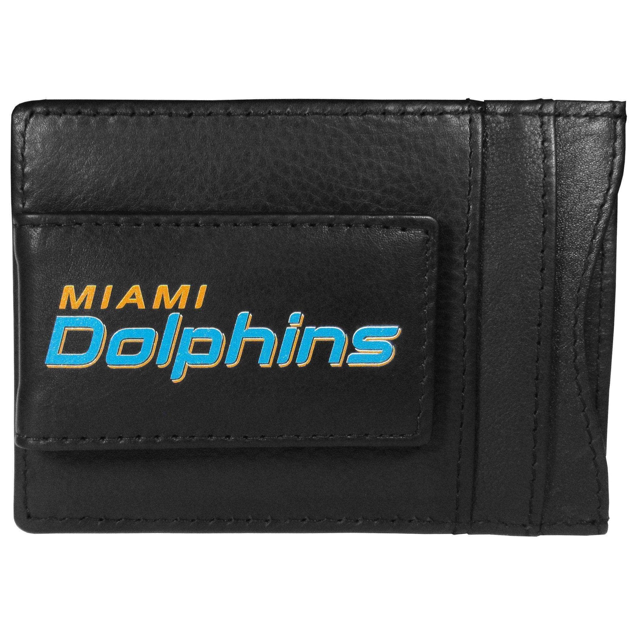 Miami Dolphins Logo Leather Cash and Cardholder - Siskiyou Buckle - Flyclothing LLC