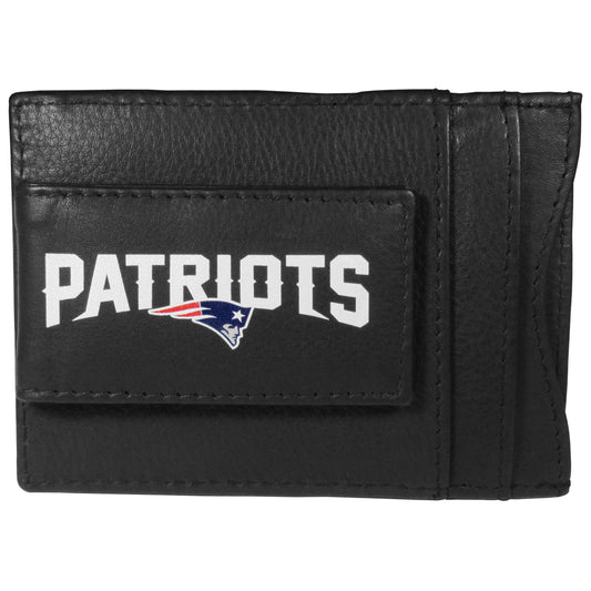 New England Patriots Logo Leather Cash and Cardholder - Flyclothing LLC