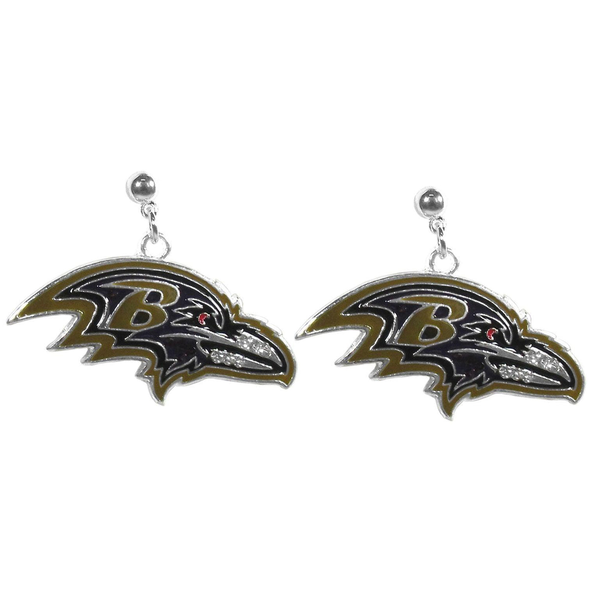 Baltimore Ravens Crystal Stud Earrings - Flyclothing LLC