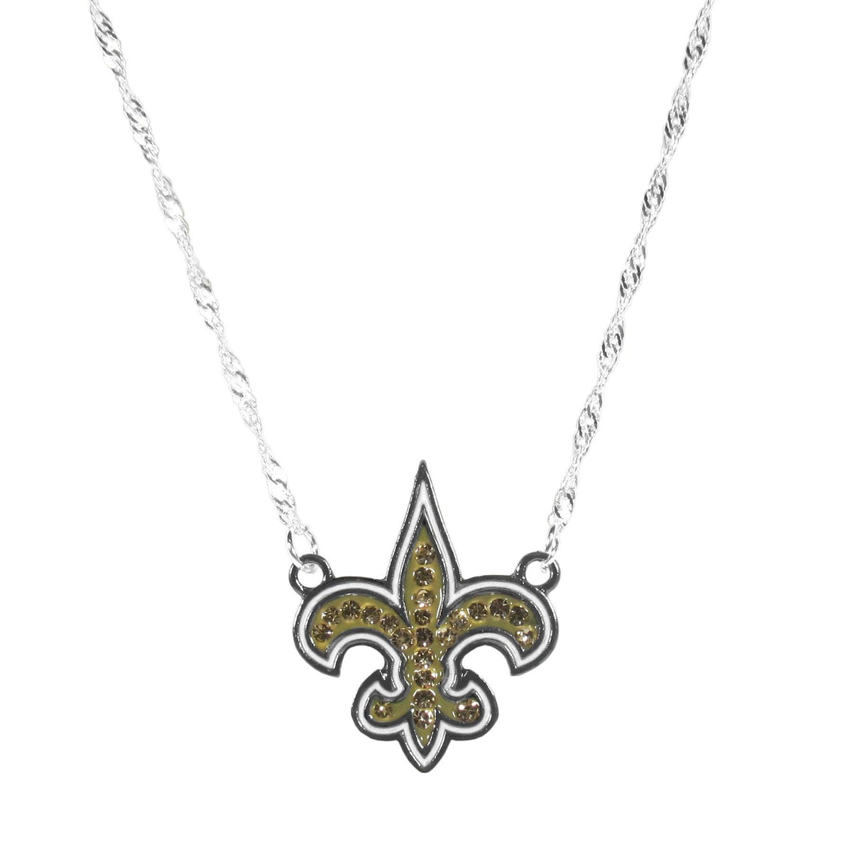 New Orleans Saints Crystal Logo Necklace - Flyclothing LLC