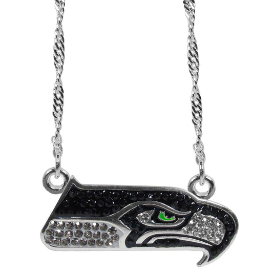 Seattle Seahawks Crystal Logo Necklace - Siskiyou Buckle