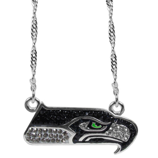 Seattle Seahawks Crystal Logo Necklace - Flyclothing LLC