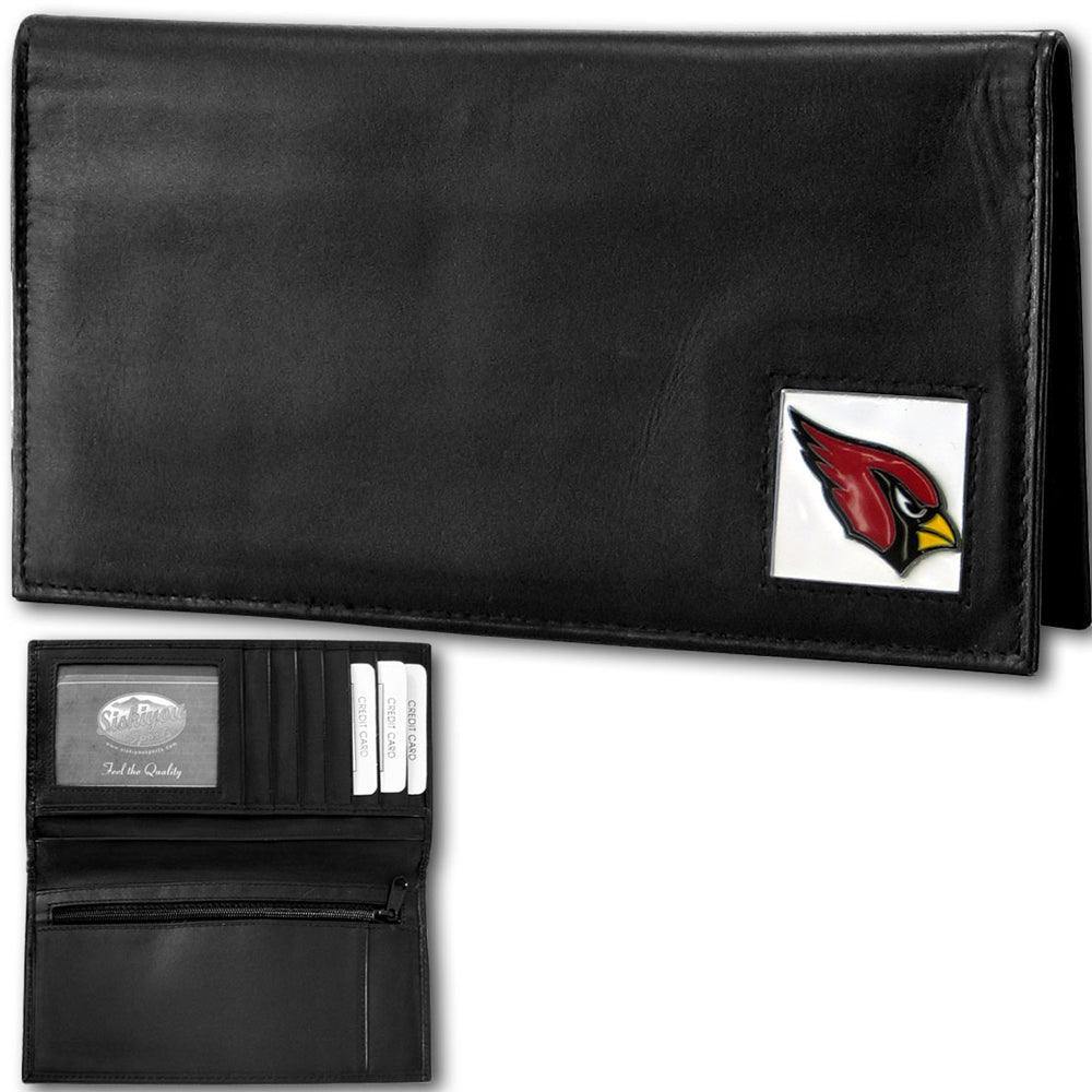 Arizona Cardinals Deluxe Leather Checkbook Cover - Siskiyou Buckle