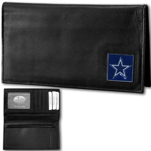 Dallas Cowboys Deluxe Leather Checkbook Cover - Flyclothing LLC
